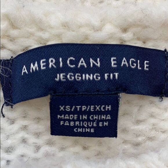 American Eagle Outfitters Jegging Fit Blush Pink Striped Wool Blend Sweater - Picture 3 of 16